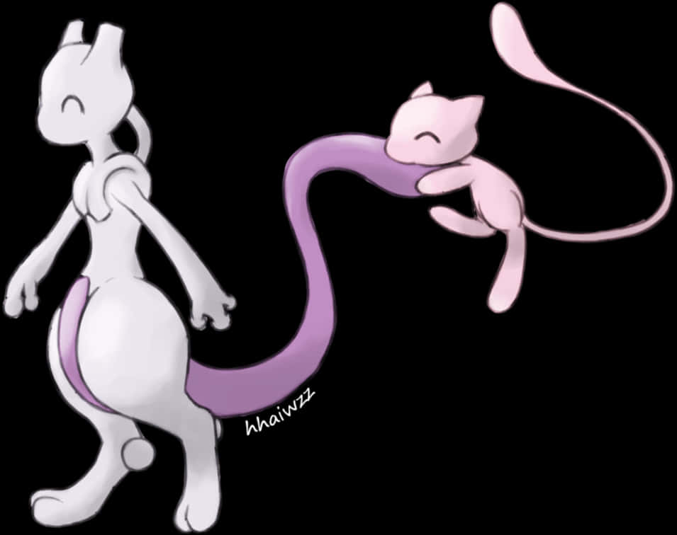 Cute Mewtwo And Mew Art