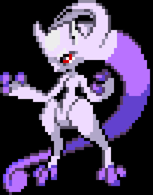 Pixelated Mega Mewtwo From Pokémon