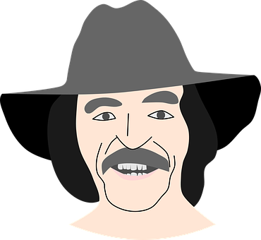 A Man With A Hat And Mustache