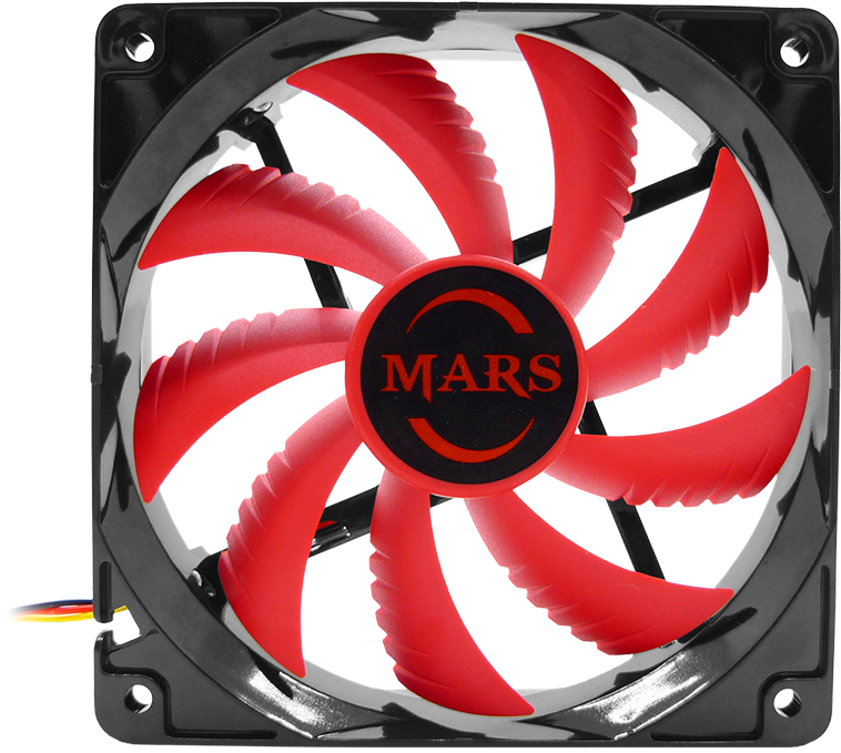 A Red And Black Fan