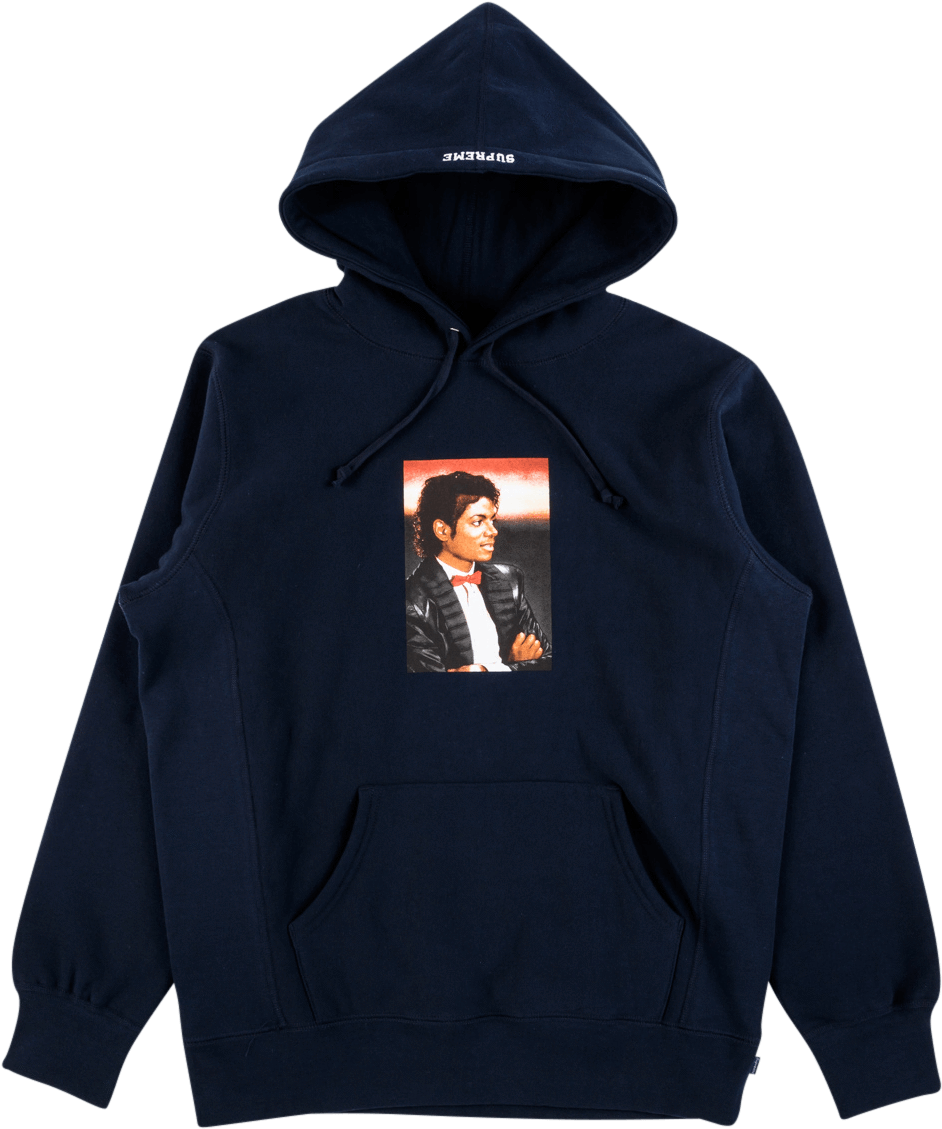 A Black Sweatshirt With A Picture Of A Man On It