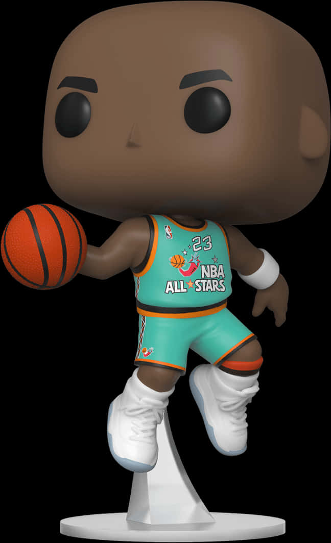 A Toy Basketball Player Holding A Ball