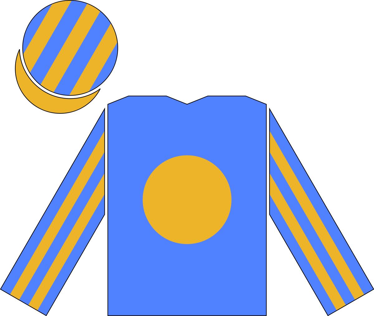 A Blue And Yellow Shirt With A Ball