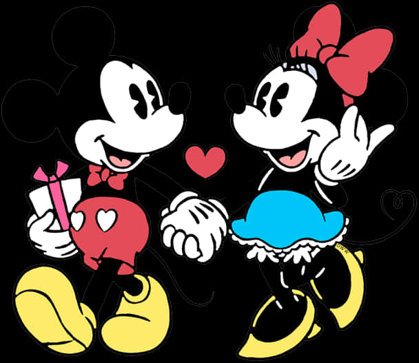Mickey And Minnie Holding Hands