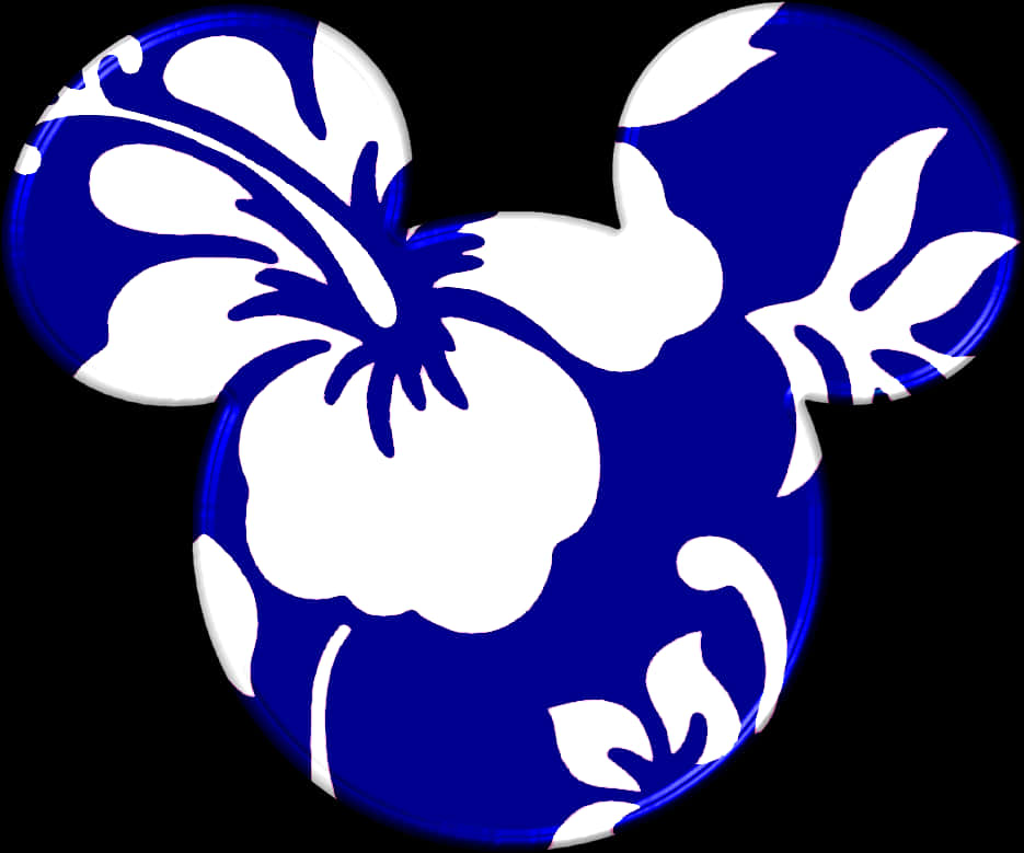 Mickey Mouse Blue Hawaiian Logo