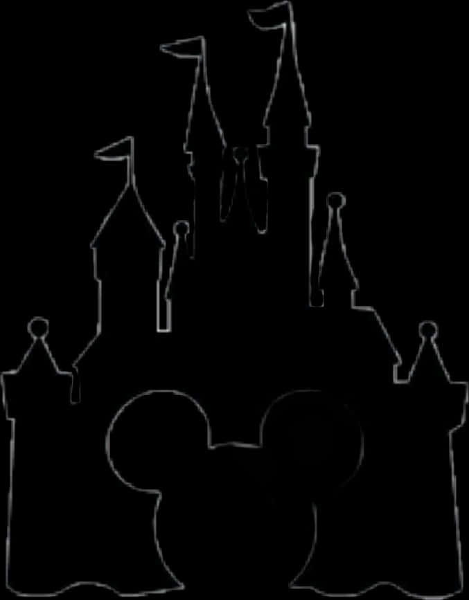 Mickey Mouse Disney Castle Silhouette