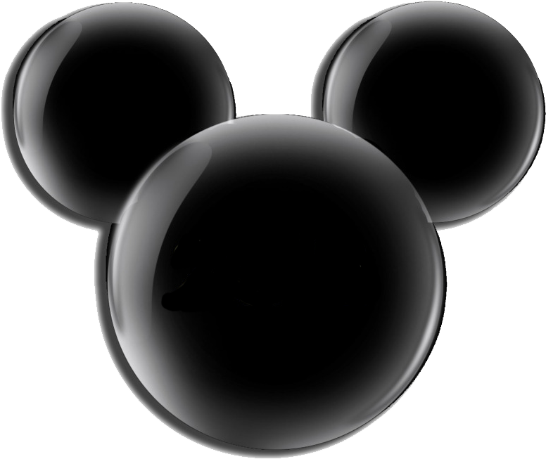 A Black Round Object With Two Circles