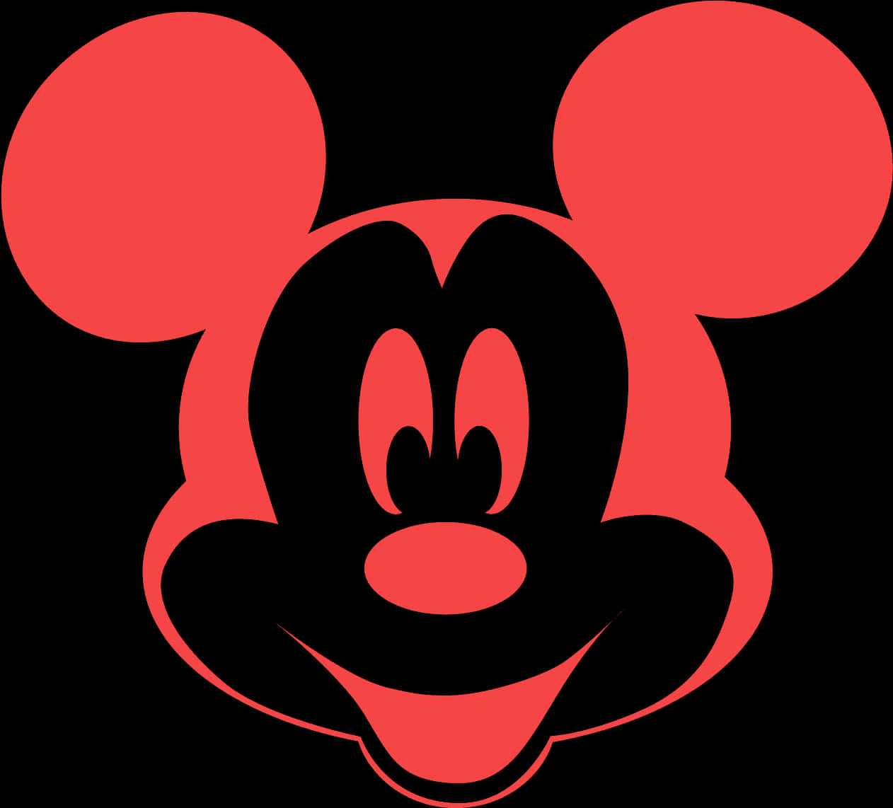Red Mickey Mouse Face