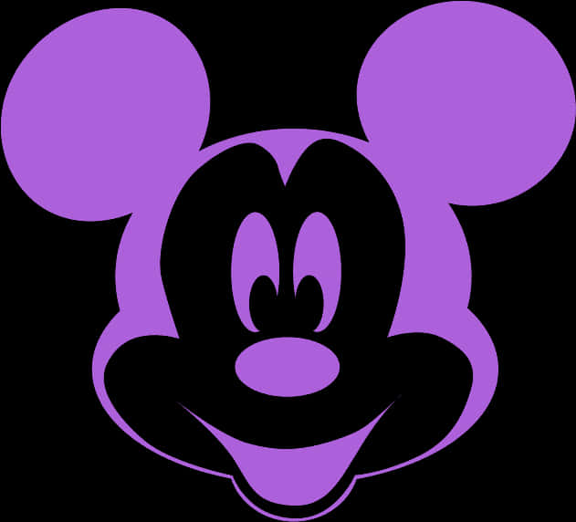 Purple Mickey Mouse Face