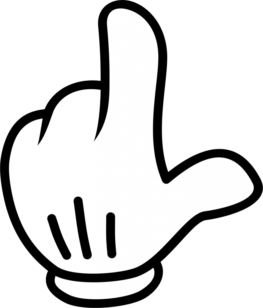 A Cartoon Hand With A Finger Pointing Up