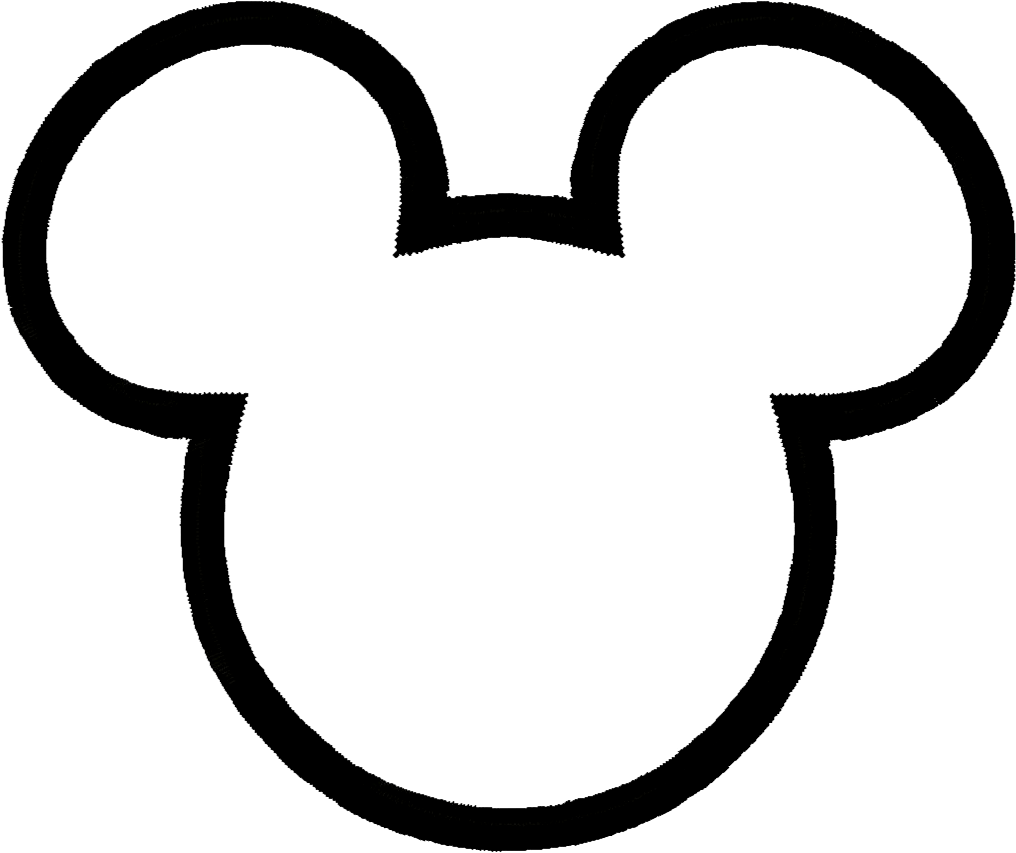 A Black Outline Of A Mouse Head