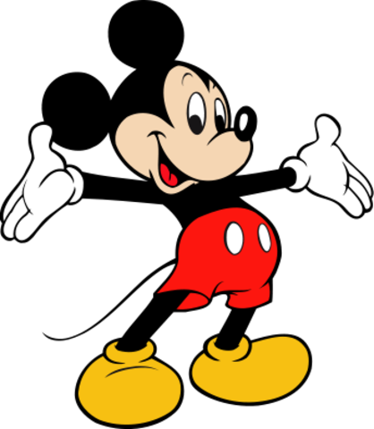A Cartoon Character With Hands In The Air