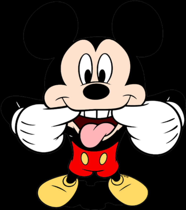 Mickey Mouse Making Goofy Face