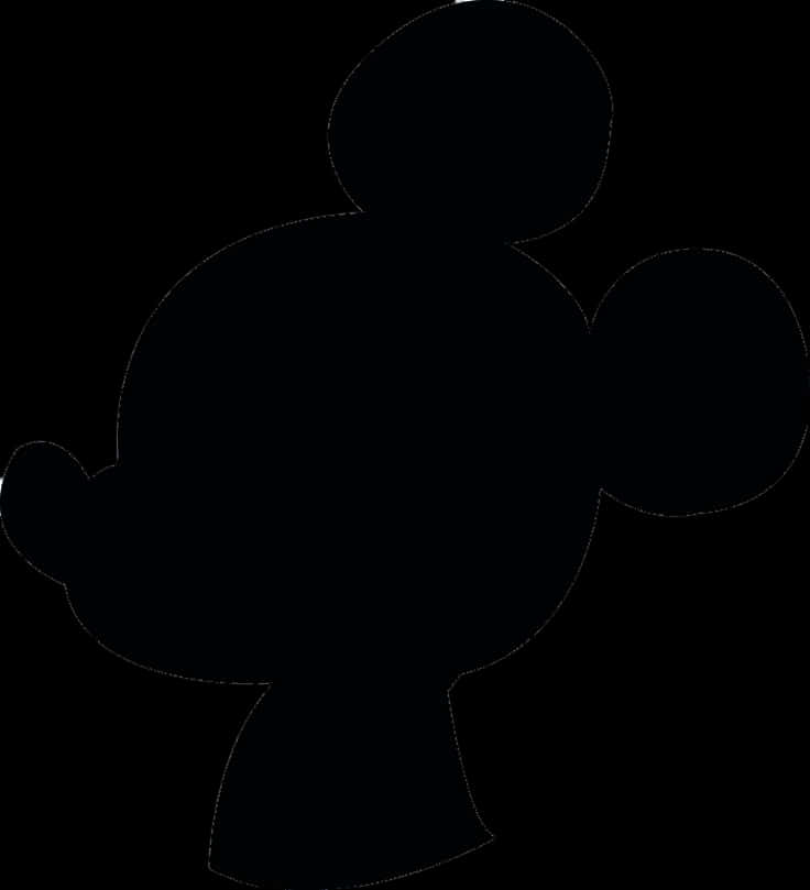 A Silhouette Of A Cartoon Mouse