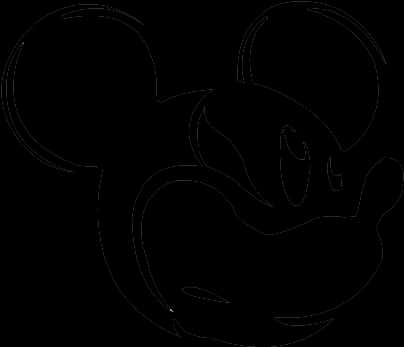 A Black And White Image Of A Mouse