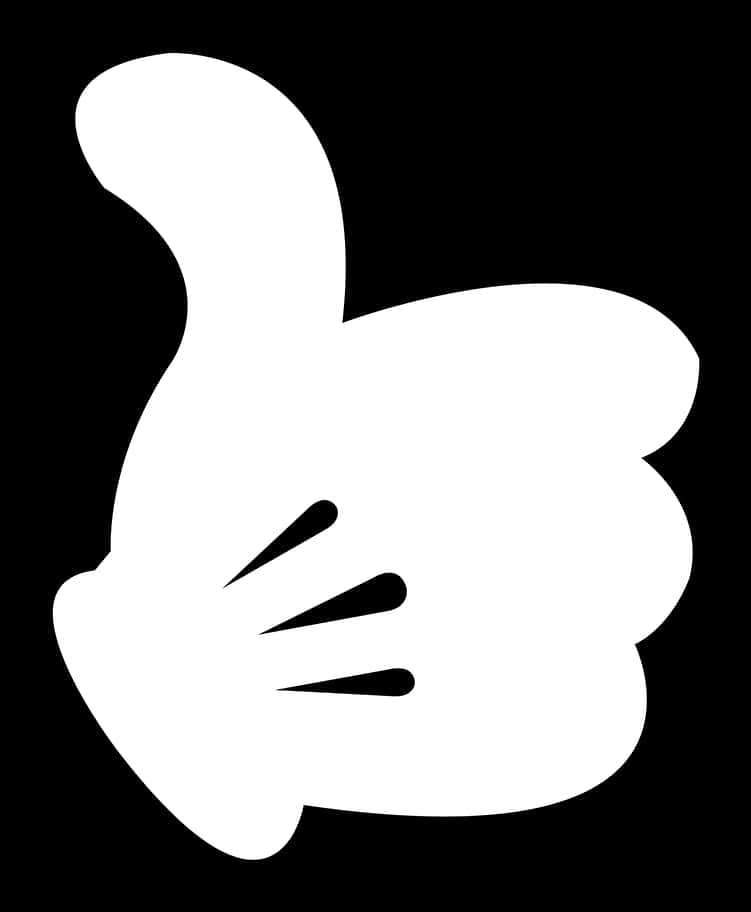 A White Hand With A Black Background