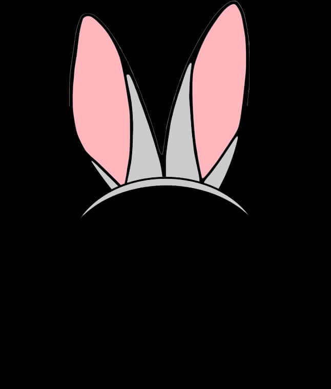 A Rabbit Ears On A Black Background