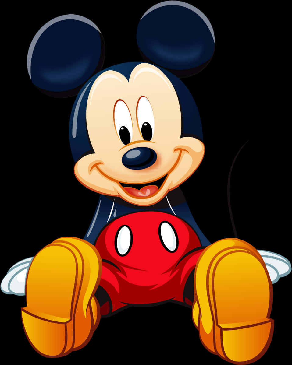 Mickey Sitting Down