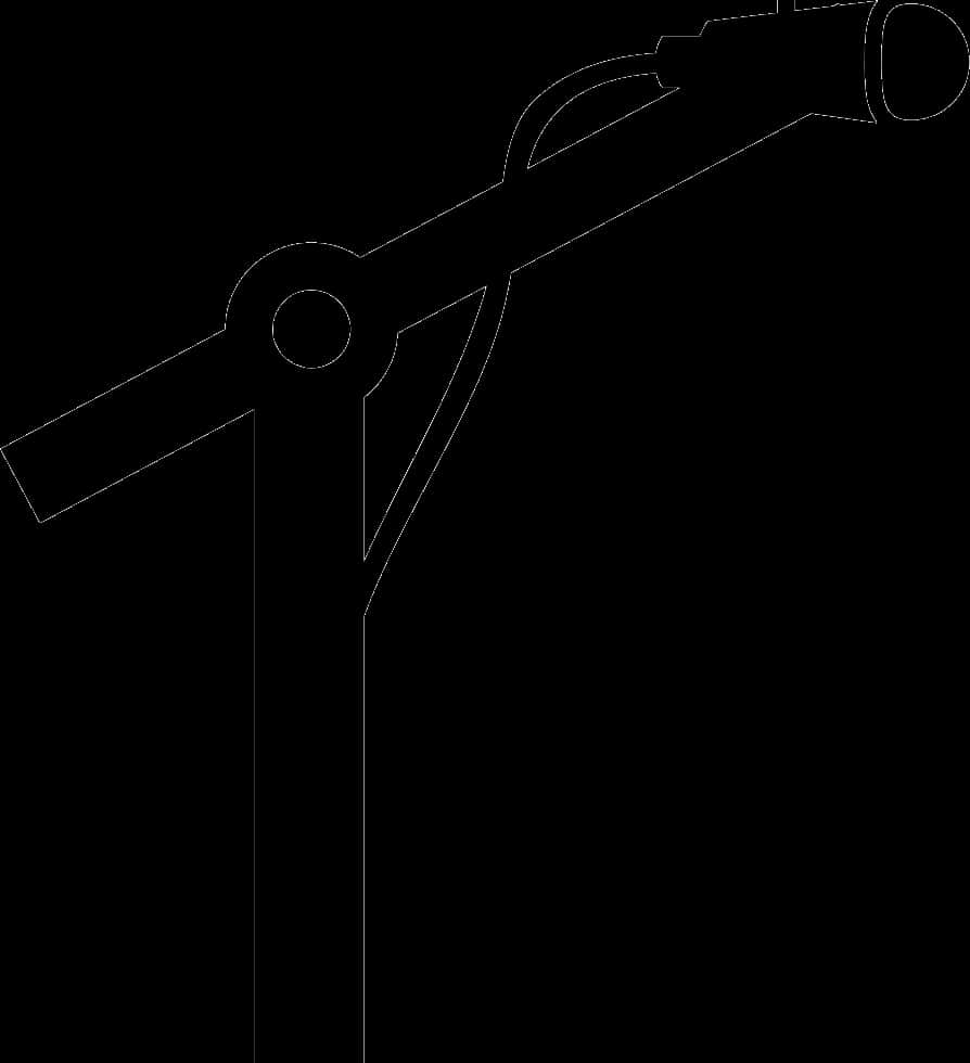 A Black And White Silhouette Of A Microphone