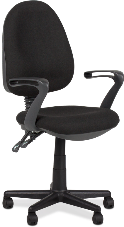 Middle Back Ergonomic Desk Computer Office Fabric Swivel, Hd Png Download
