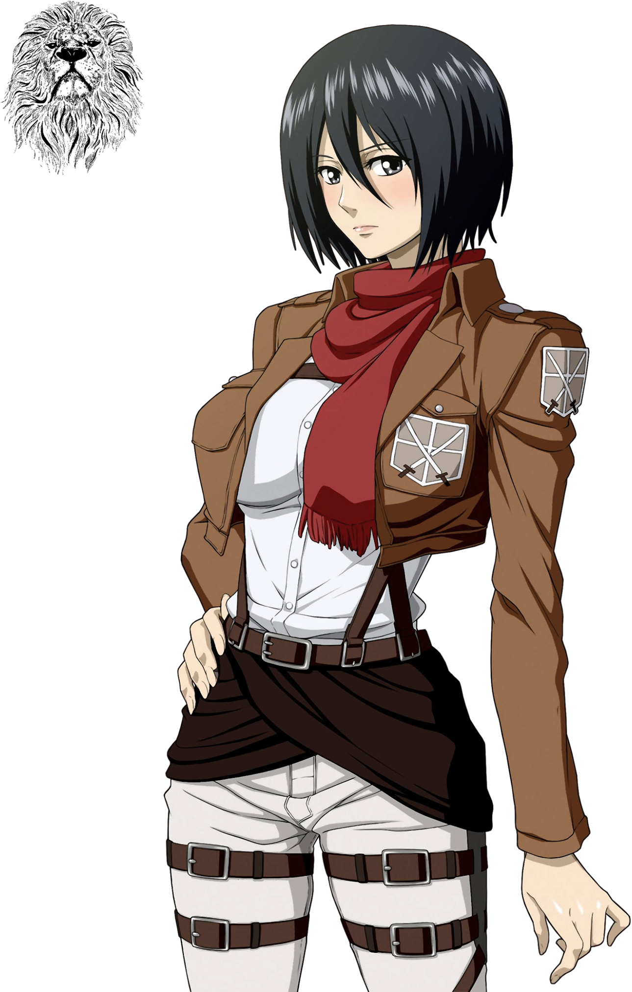 Mikasa Ackerman With Brown Jacket