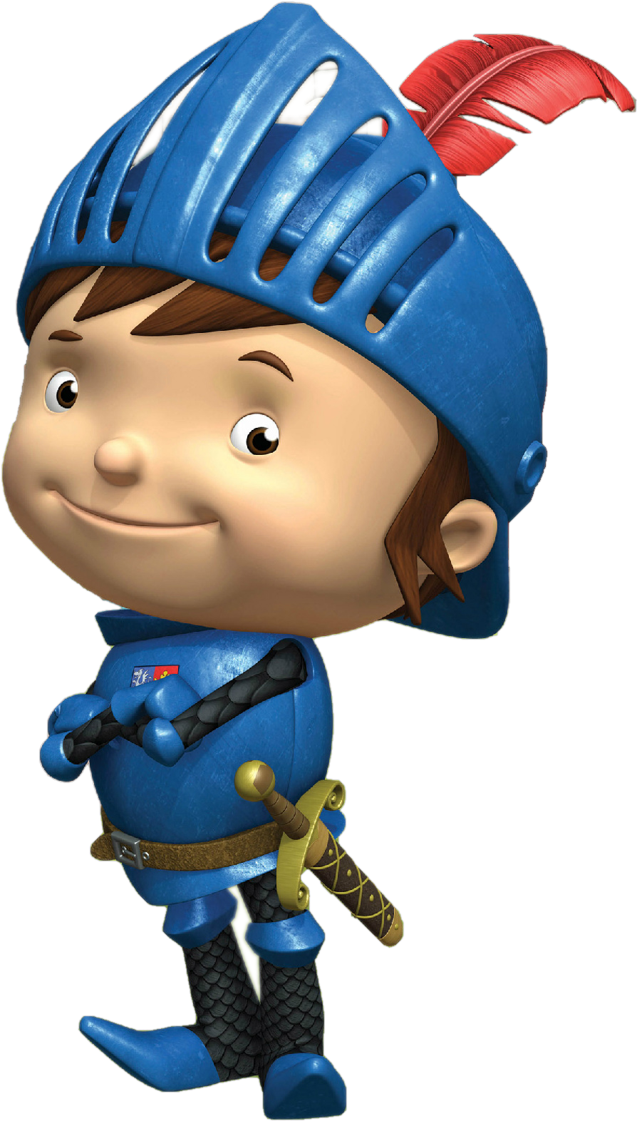 A Cartoon Character Wearing A Blue Helmet