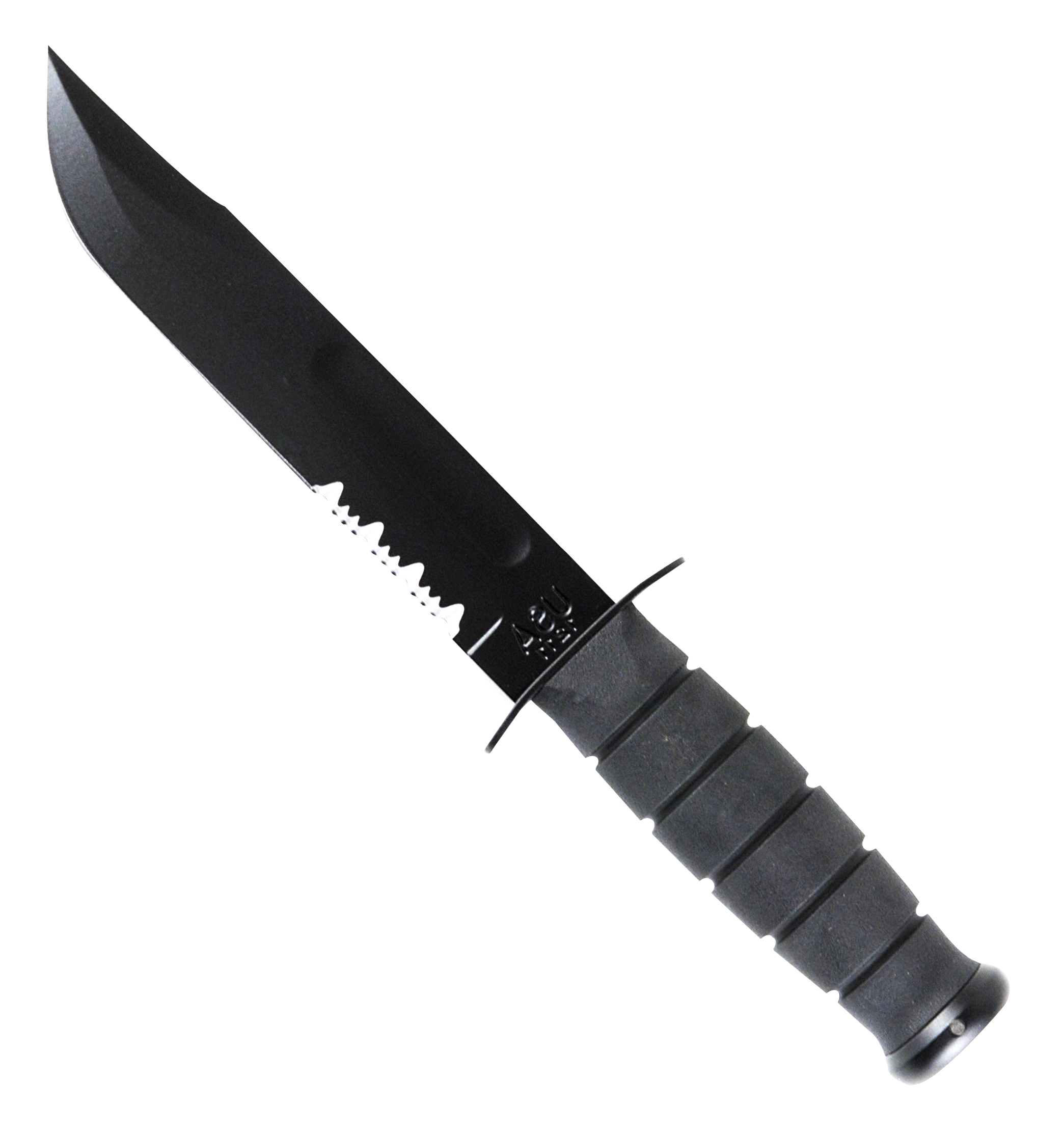 A Black Knife With A Black Handle