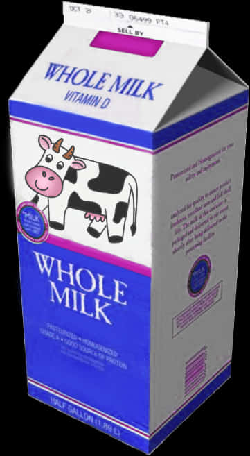 A Carton Of Milk With A Cow