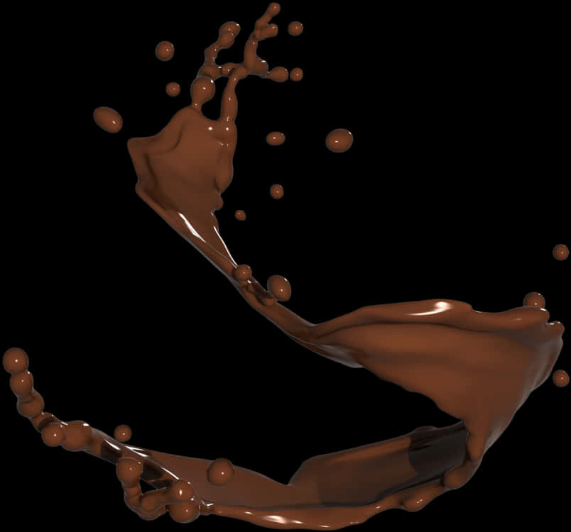 A Chocolate Splashing In The Air