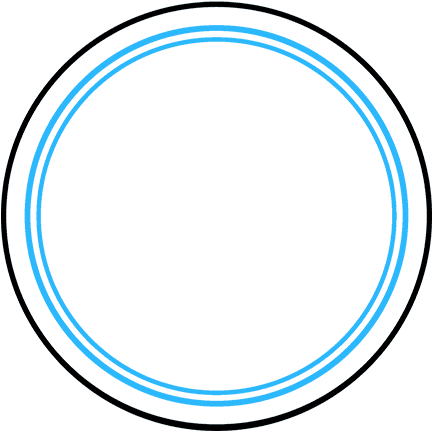 A Blue Circle With Black Background