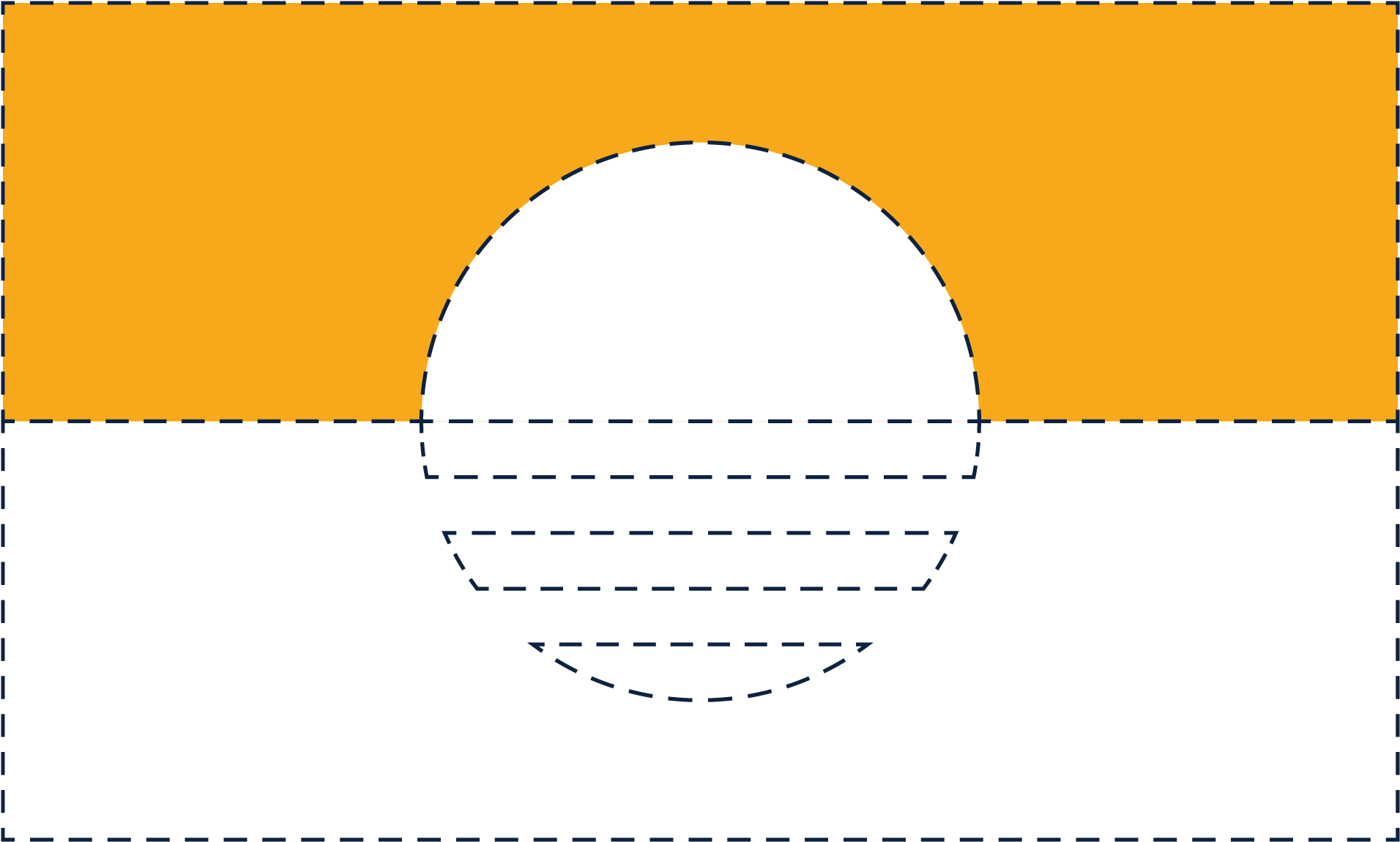 A Black Circle With Blue Lines On A Yellow Background