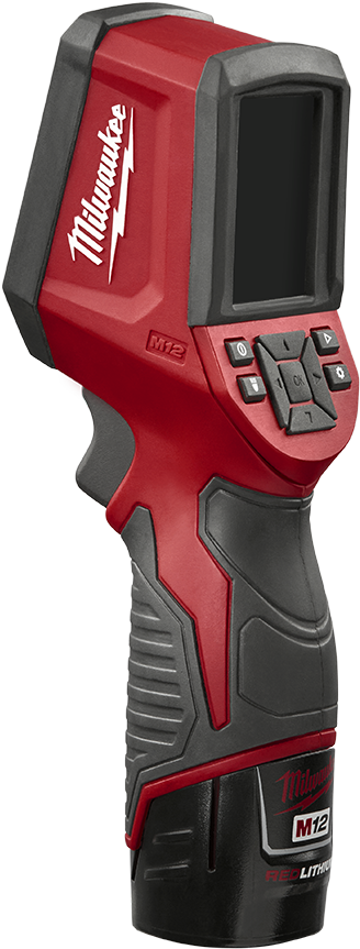 A Red And Grey Infrared Thermometer