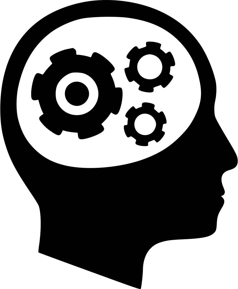 A Silhouette Of A Head With Gears Inside