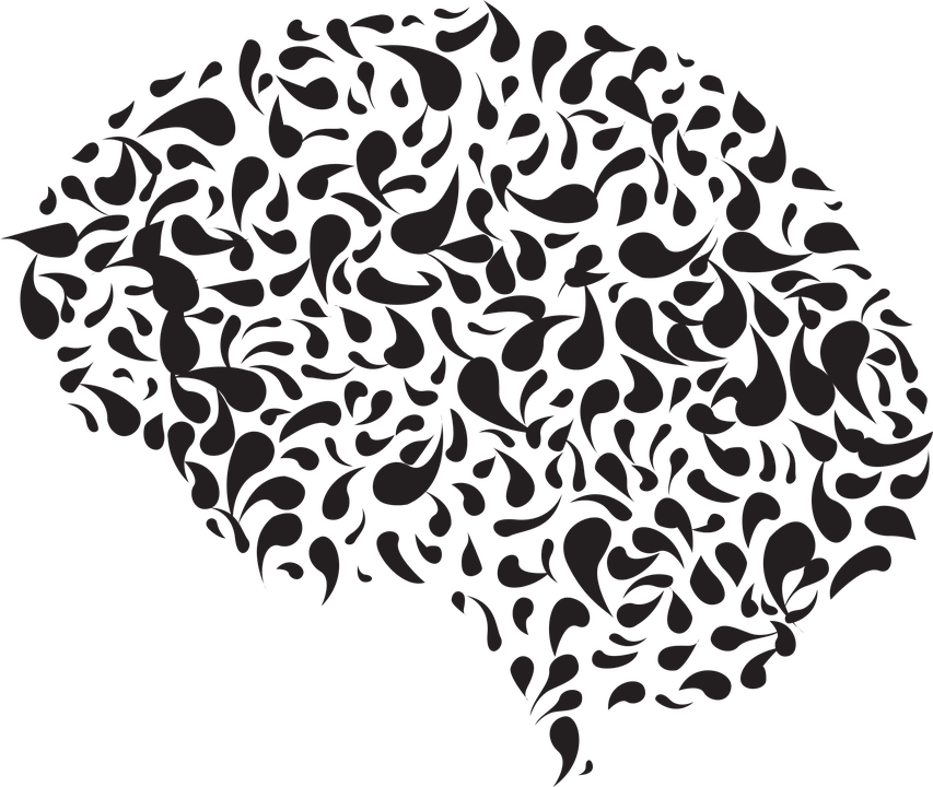 A Black And Grey Pattern Of A Brain