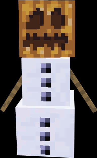 A Pixelated Snowman With A Face