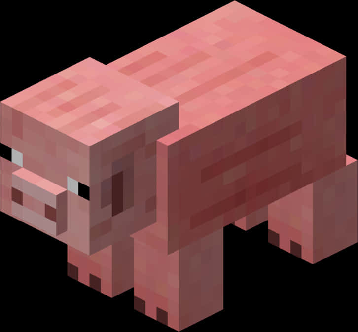 A Pink Pig Made Out Of Squares