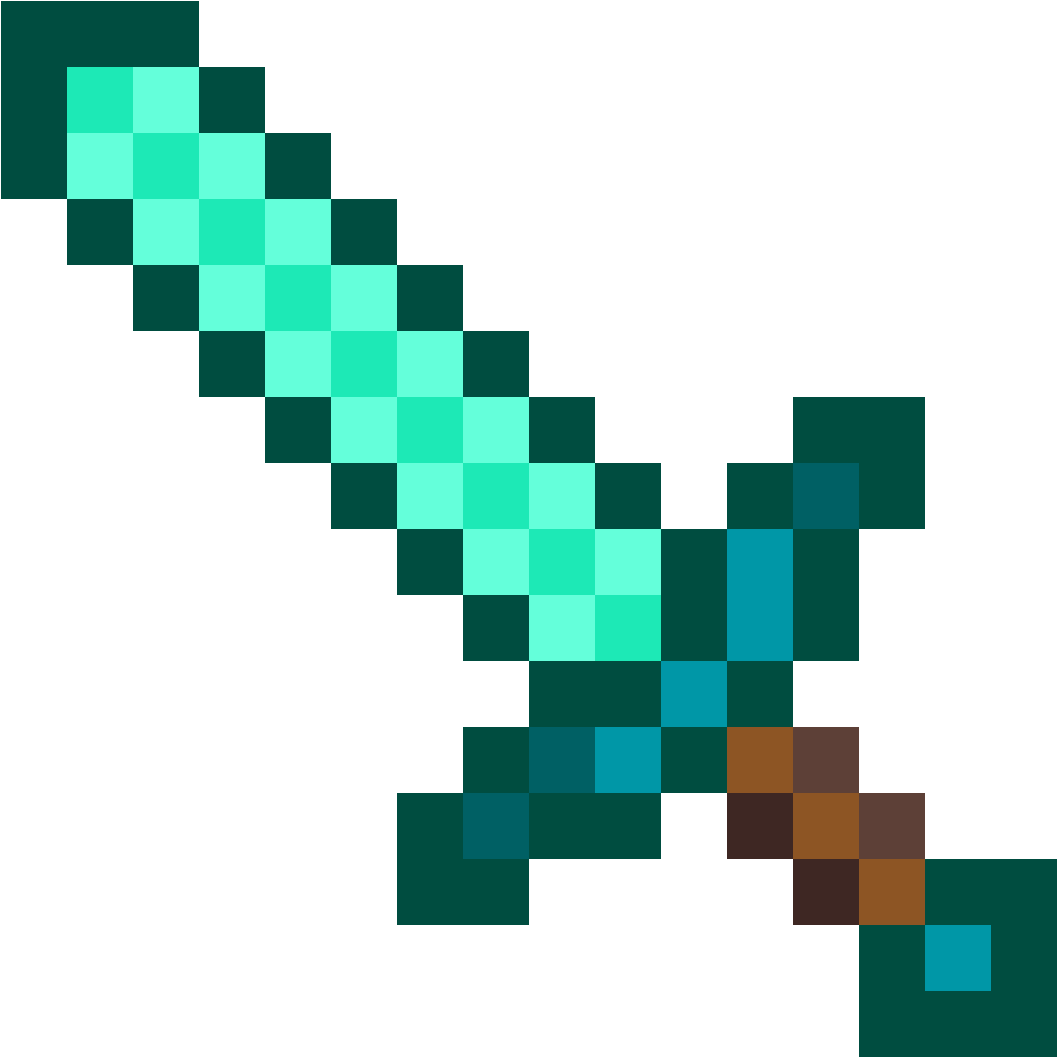 A Pixel Art Of A Sword