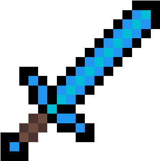 Minecraft Diamond Sword Png 315 X 316