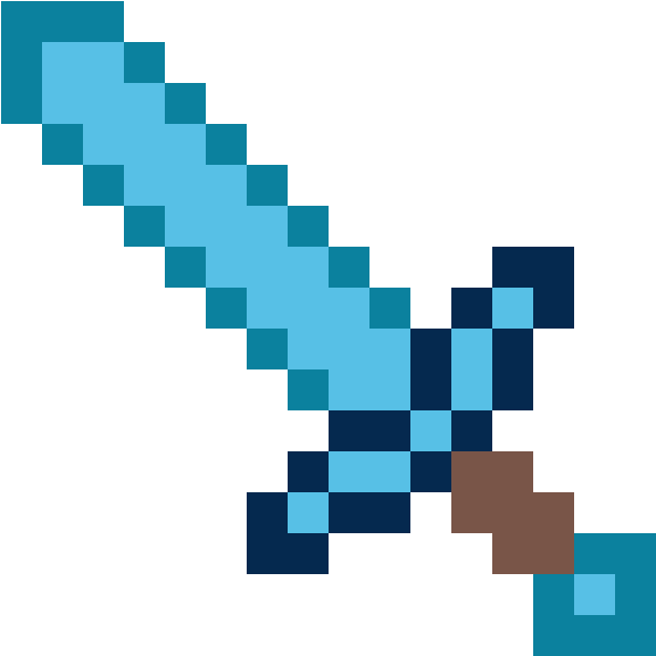 Minecraft Diamond Sword Png 593 X 593