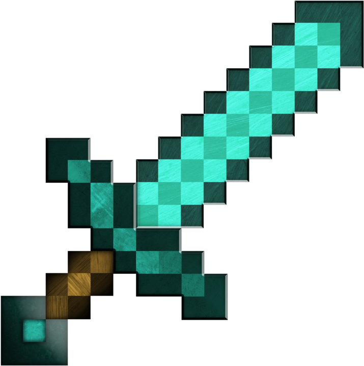 Minecraft Diamond Sword Png 715 X 719