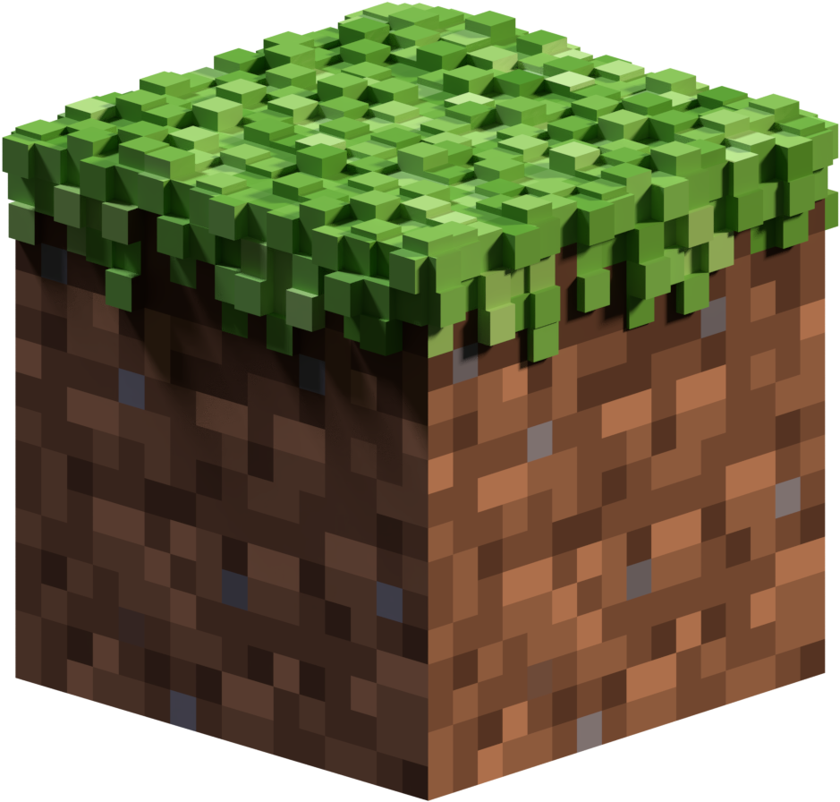 A Cube With Green Grass On Top
