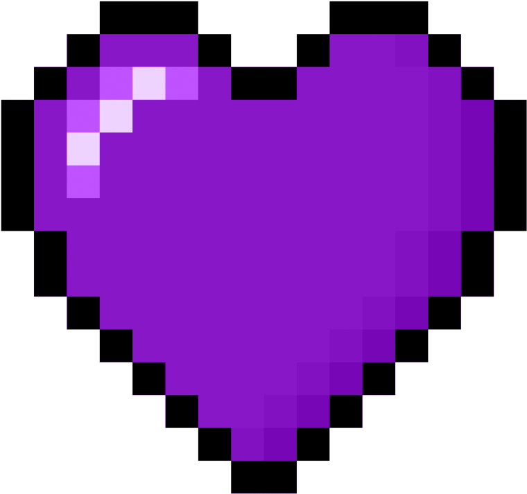 A Purple Heart With Black Background
