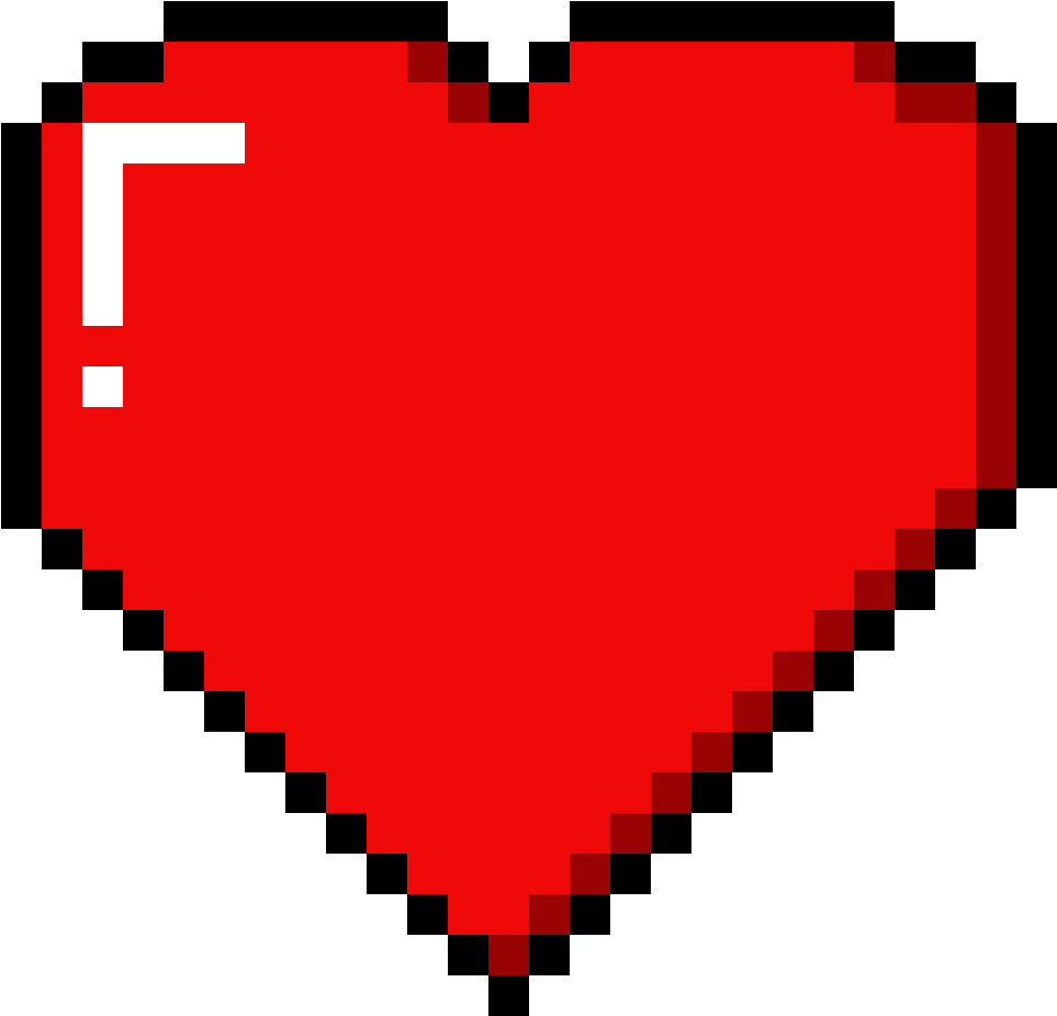 A Pixelated Heart With A Black Background