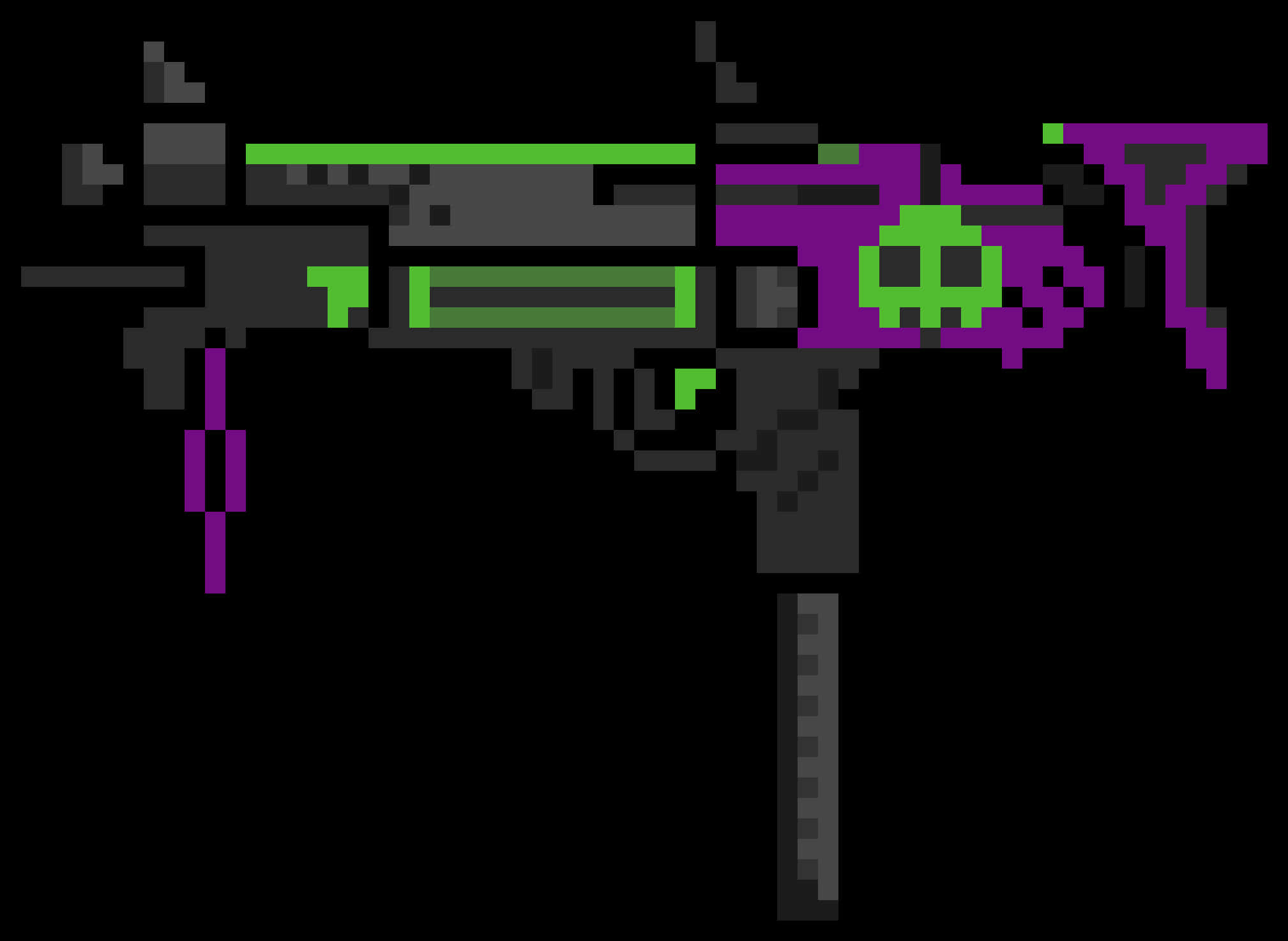 A Pixel Art Of A Gun
