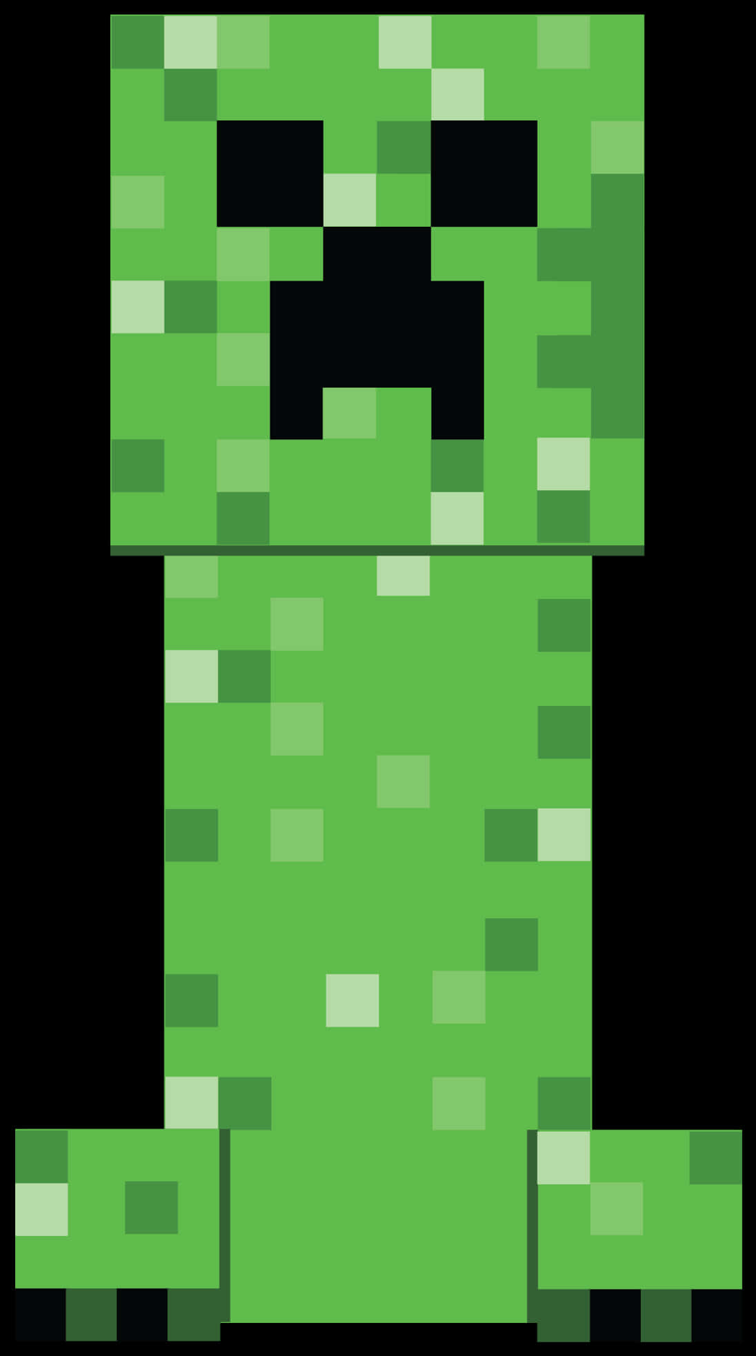 A Green Pixelated Character