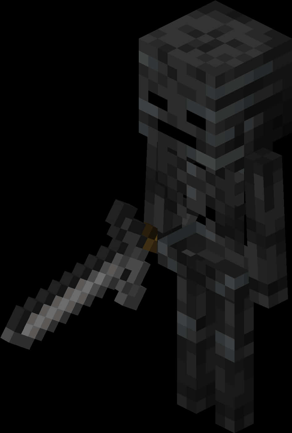 A Pixelated Figure Holding A Sword