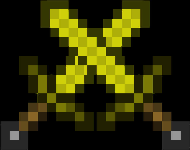 Pixel Art Of Two Crossed Swords