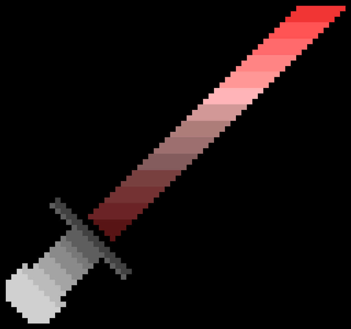 A Pixelated Sword With Red And White Color