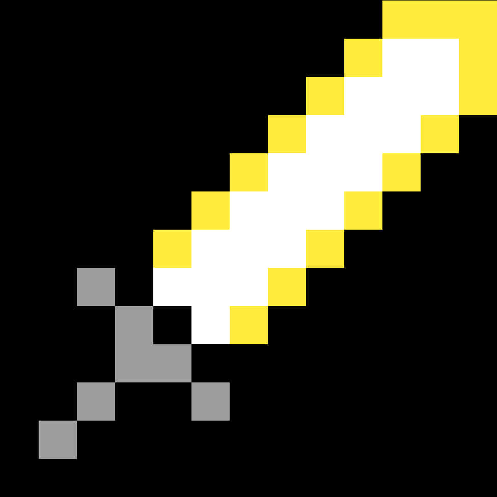 A Pixelated Sword With A Black Background