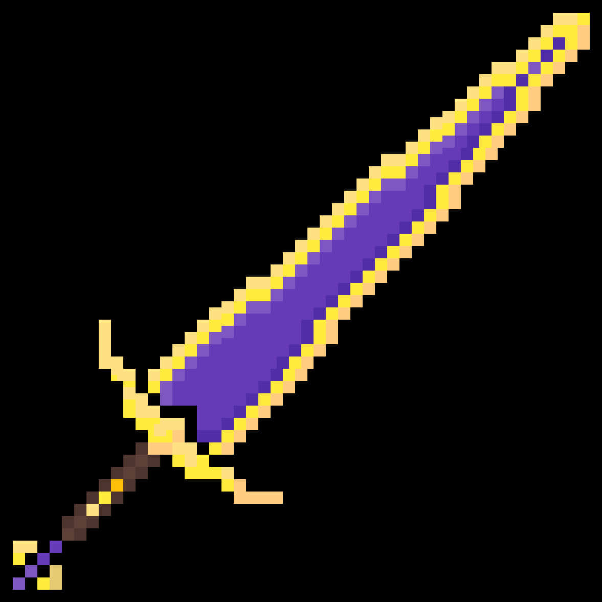 A Pixel Art Of A Sword